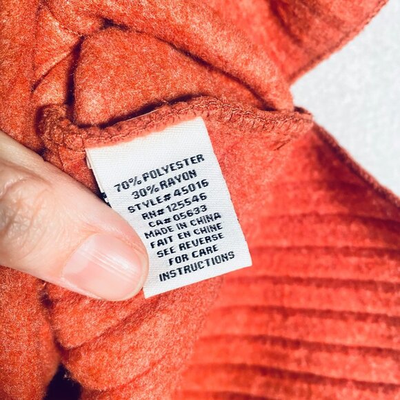 Habitat Vest Womens L Orange Stretch Sleeveless Button Up Collared Art - Picture 6 of 9